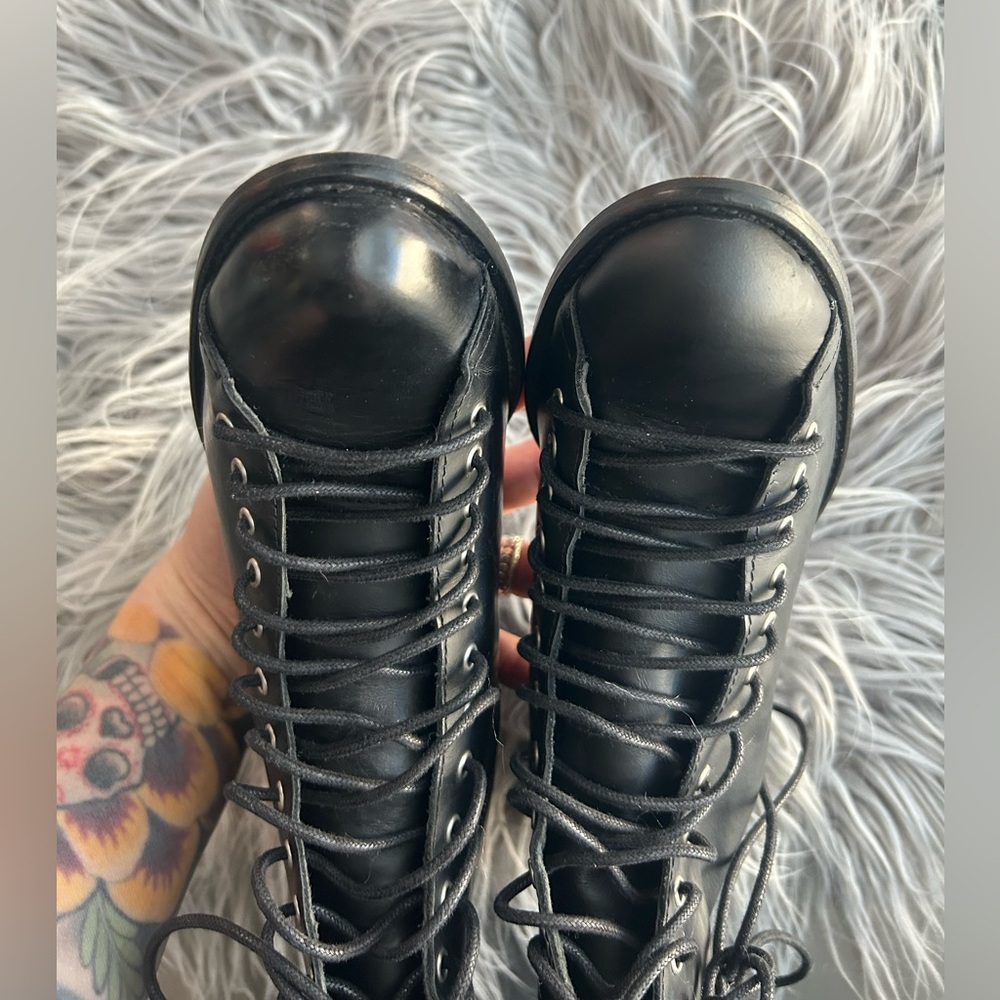 Jeffrey Campbell Black Lace Up Booties - Picture 8 of 10